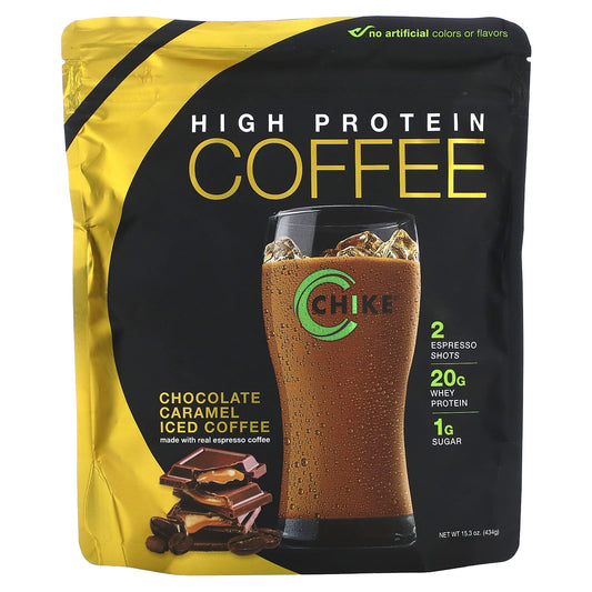 Chike Nutrition-High Protein Iced Coffee-Chocolate Caramel-15.3 oz (434 g)