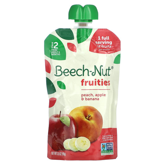 Beech-Nut-Fruities-6+ Months-Peach-Apple & Banana-3.5 oz (99 g)