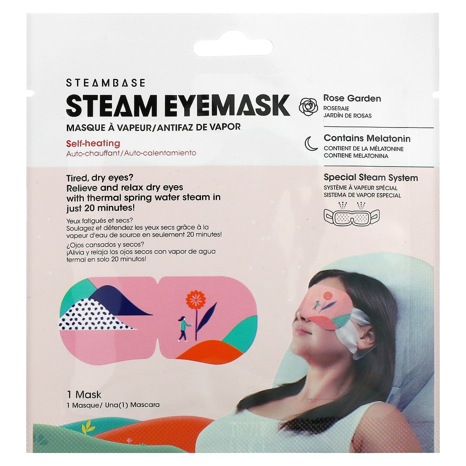 Steambase-Steam Eye Mask-Rose Garden-1 Mask