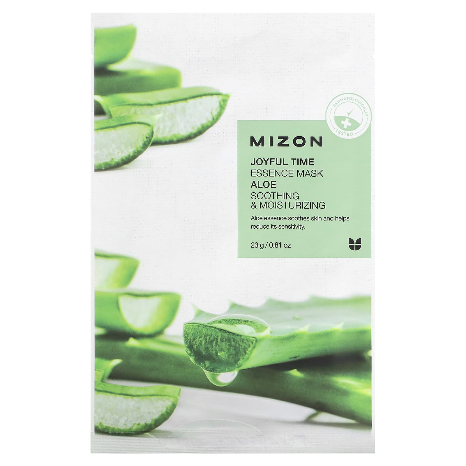 Mizon-Joyful Time Essence Beauty Mask-Aloe-1 Sheet-0.81 oz (23 g)