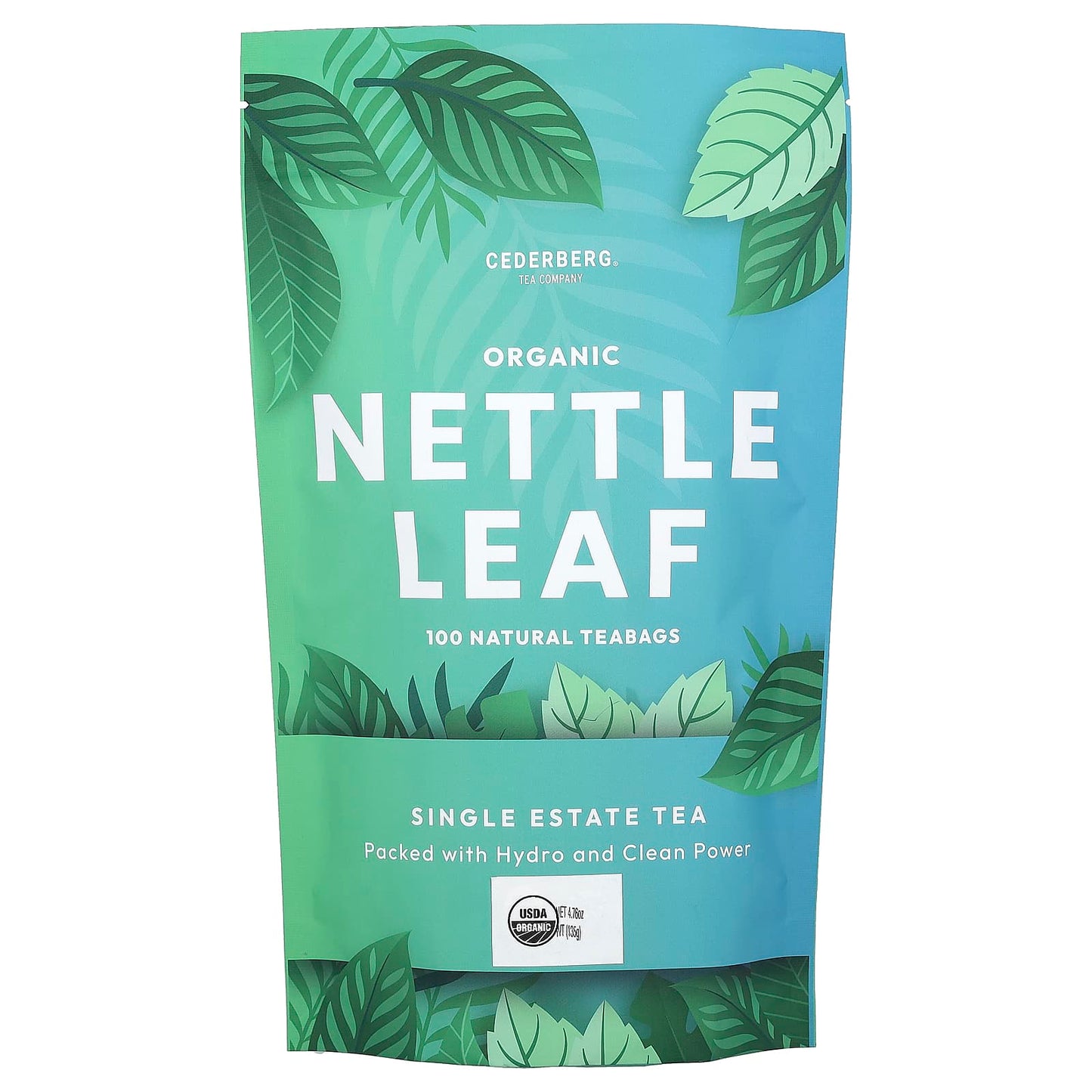 Cederberg Tea Co-Organic Nettle Leaf-Caffeine Free-100 Natural Tea Bags-4.76 oz (135 g)