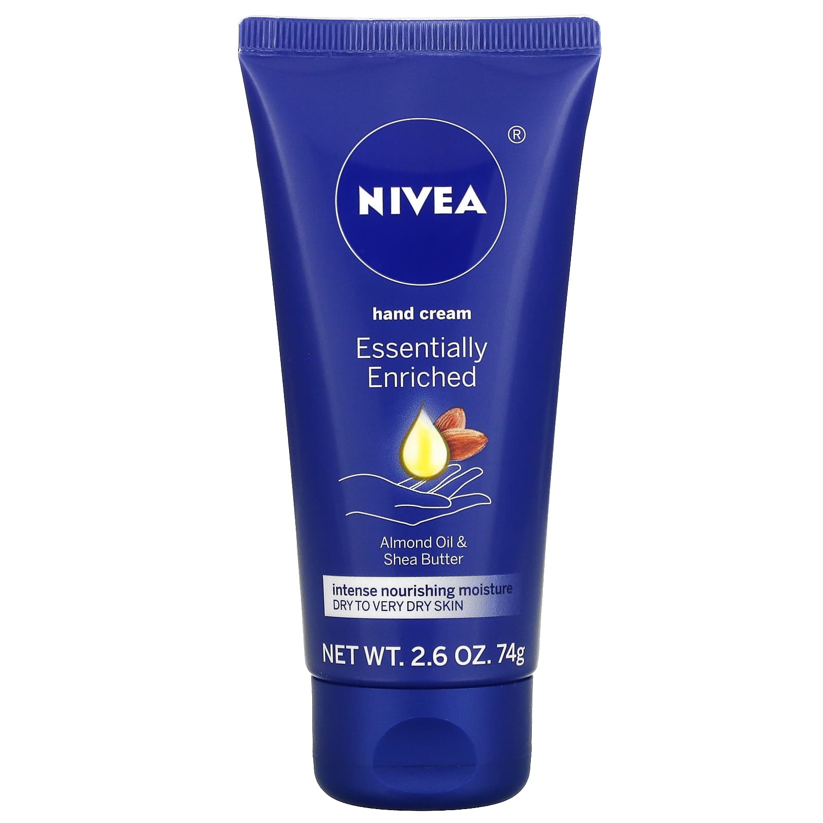 Nivea-Essentially Enriched Hand Cream-Almond Oil & Shea Butter-2.6 oz (74 g)