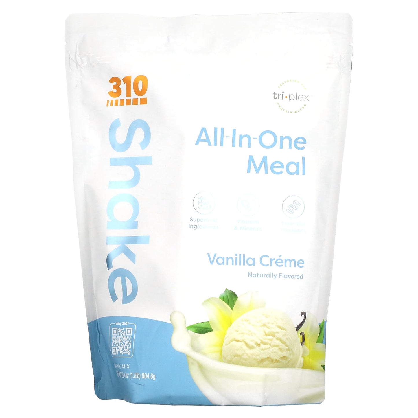 310 Nutrition-All-In-One Meal Shake-Vanilla Creme-28.4 oz (804.6 g)