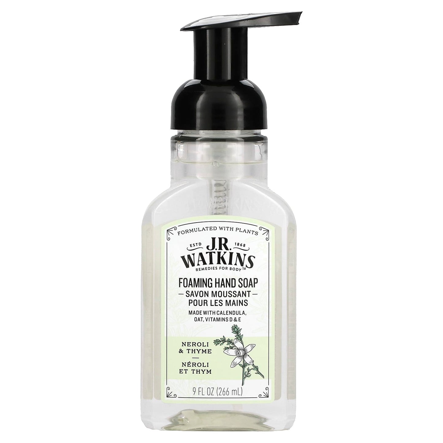 J R Watkins-Foaming Hand Soap-Neroli & Thyme-9 fl oz (266 ml)