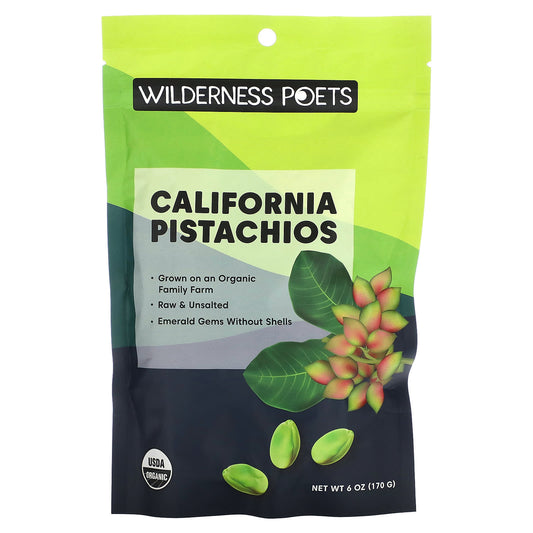 Wilderness Poets-Organic Organic California Pistachios-Unsalted-6 oz (170 g)