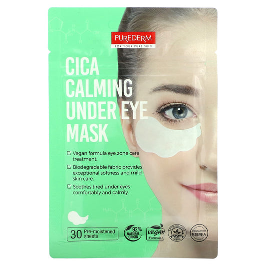 Purederm-Cica Calming Under Eye Beauty Mask-30 Pre-Moistened Sheet Masks