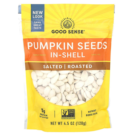 Good Sense-Pumpkin Seeds In-Shell-Salted-Roasted-4.5 oz (128 g)