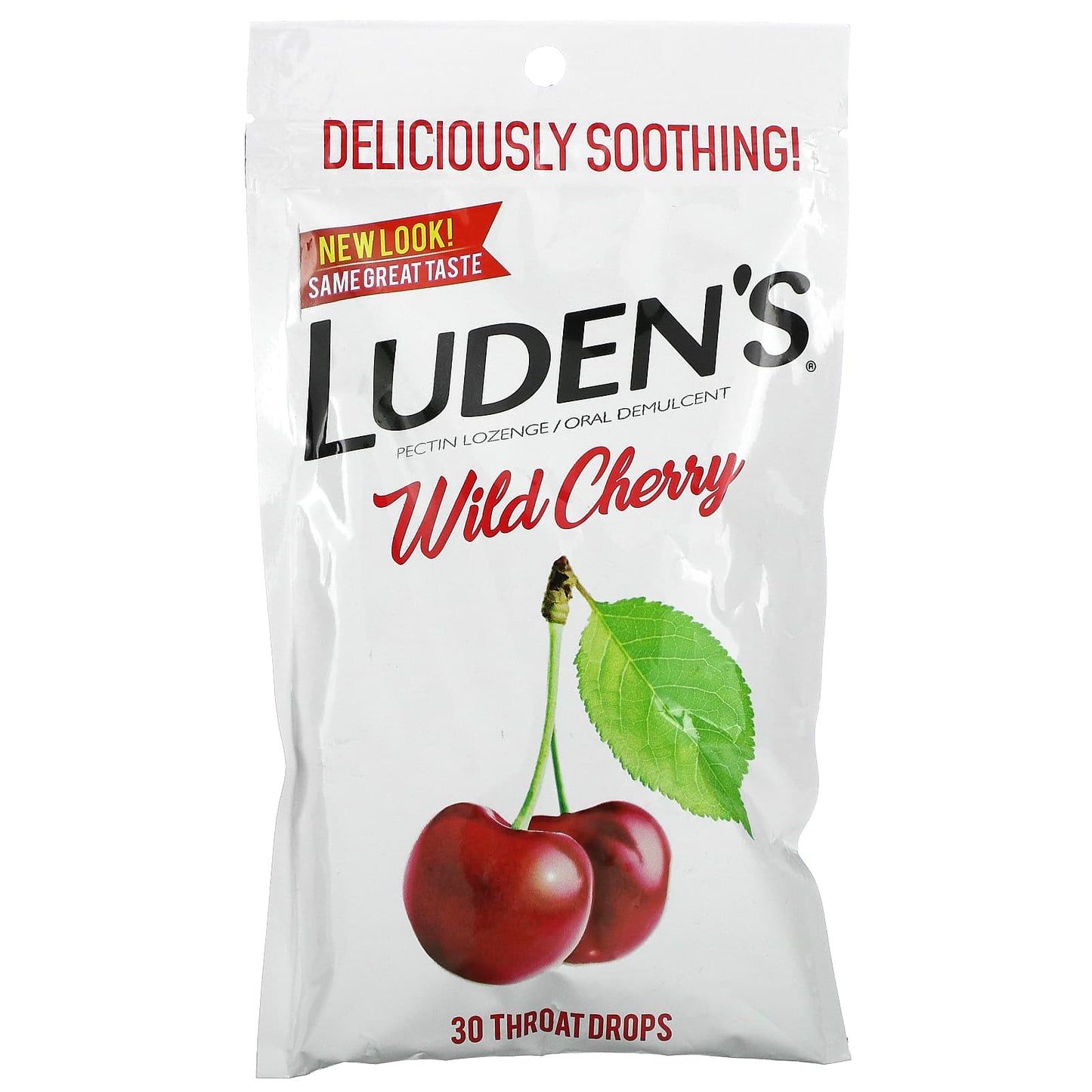 Luden's-Pectin Lozenge/Oral Demulcent-Wild Cherry-30 Throat Drops