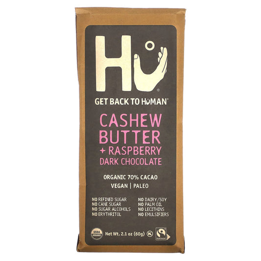 Hu-Cashew Butter + Raspberry Dark Chocolate-2.1 oz (60 g)