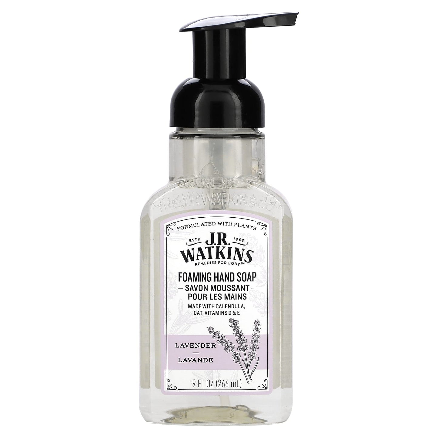 J R Watkins-Foaming Hand Soap-Lavender-9 fl oz (266 ml)