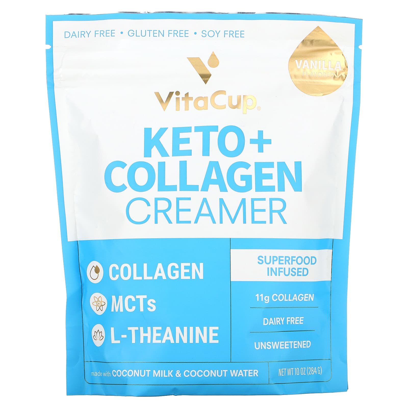 VitaCup-Keto + Collagen Creamer-Vanilla-10 oz (284 g)