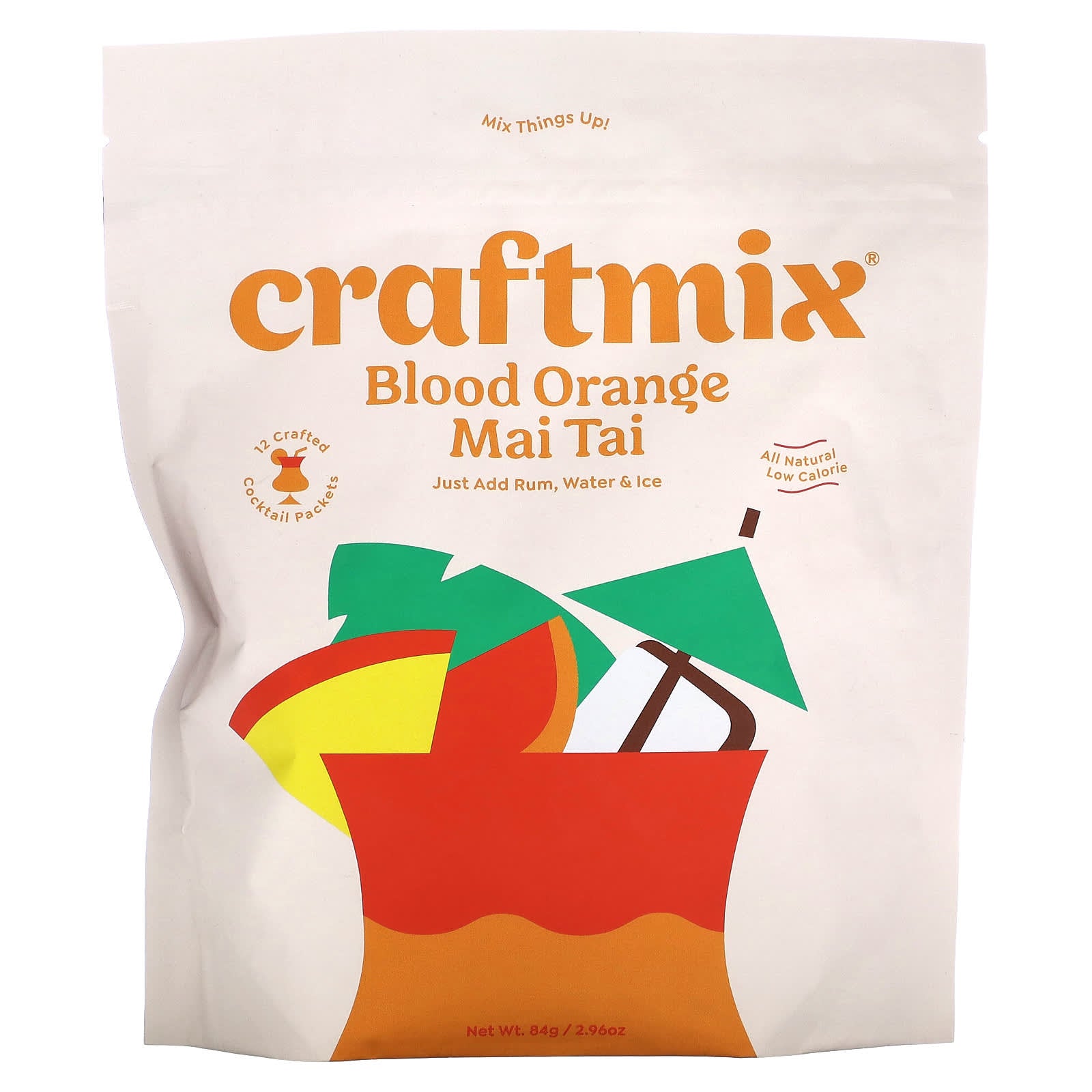 Craftmix-Cocktail Mix Packets-Blood Orange Mai Tai-12 Packets-2.96 oz (84 g)