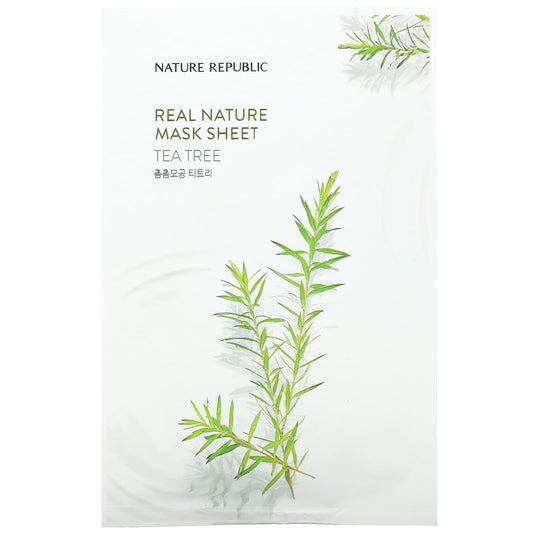 Nature Republic-Real Nature Beauty Mask Sheet-Tea Tree-1 Sheet-0.77 fl oz (23 ml)