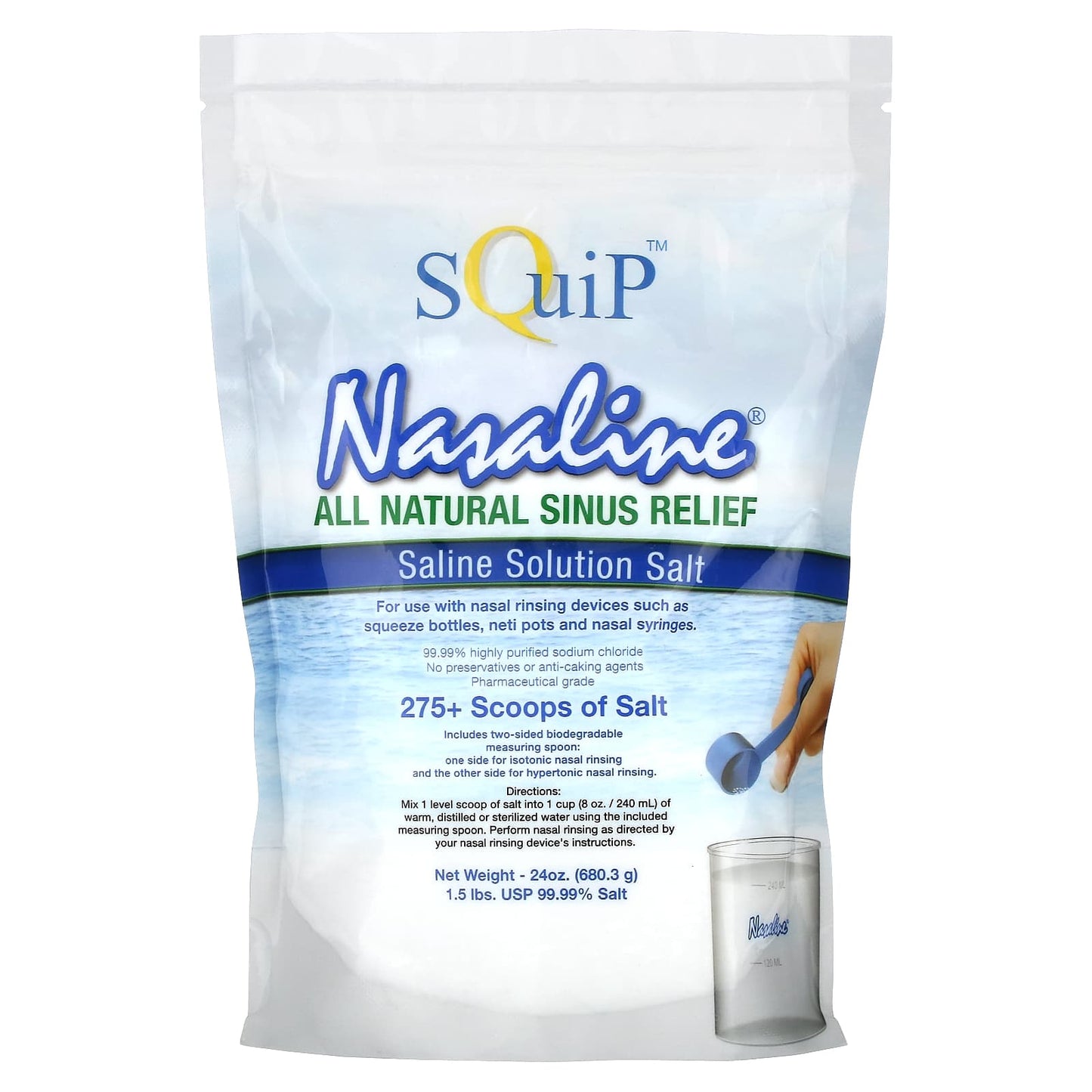 Squip-Nasaline-Saline Solution Salt-1.5 lbs (680.3 g)