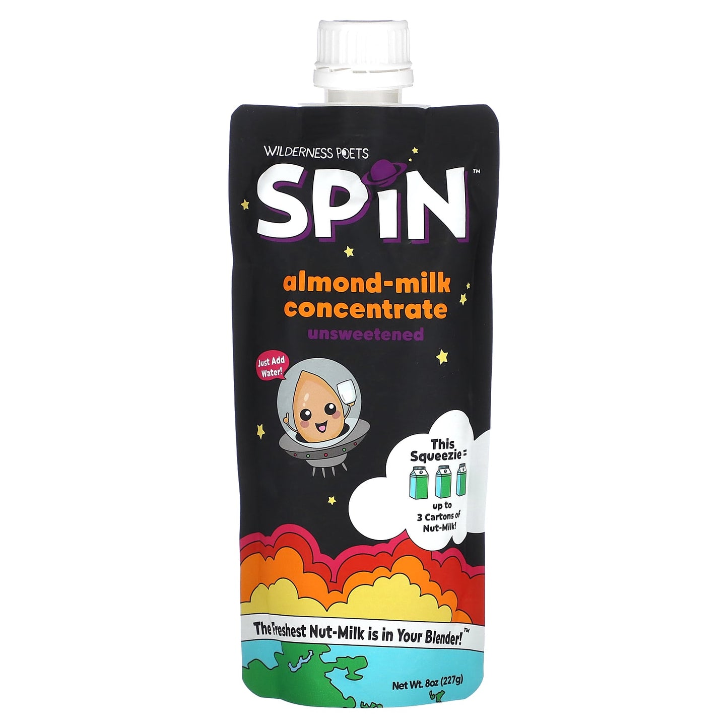 Wilderness Poets-Spin-Almond-Milk Concentrate-Unsweetened-8 oz (227 g)