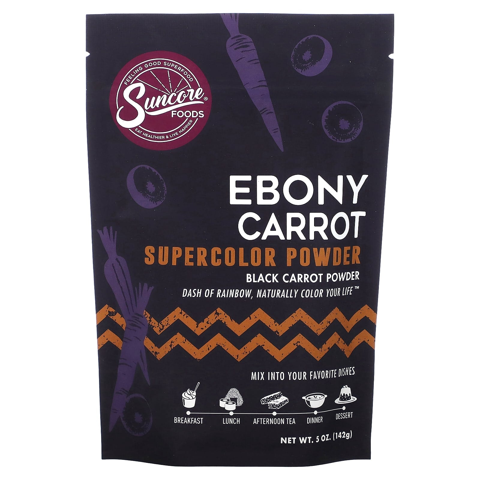 Suncore Foods-Ebony Carrot-Supercolor Powder-5 oz. (142 g)