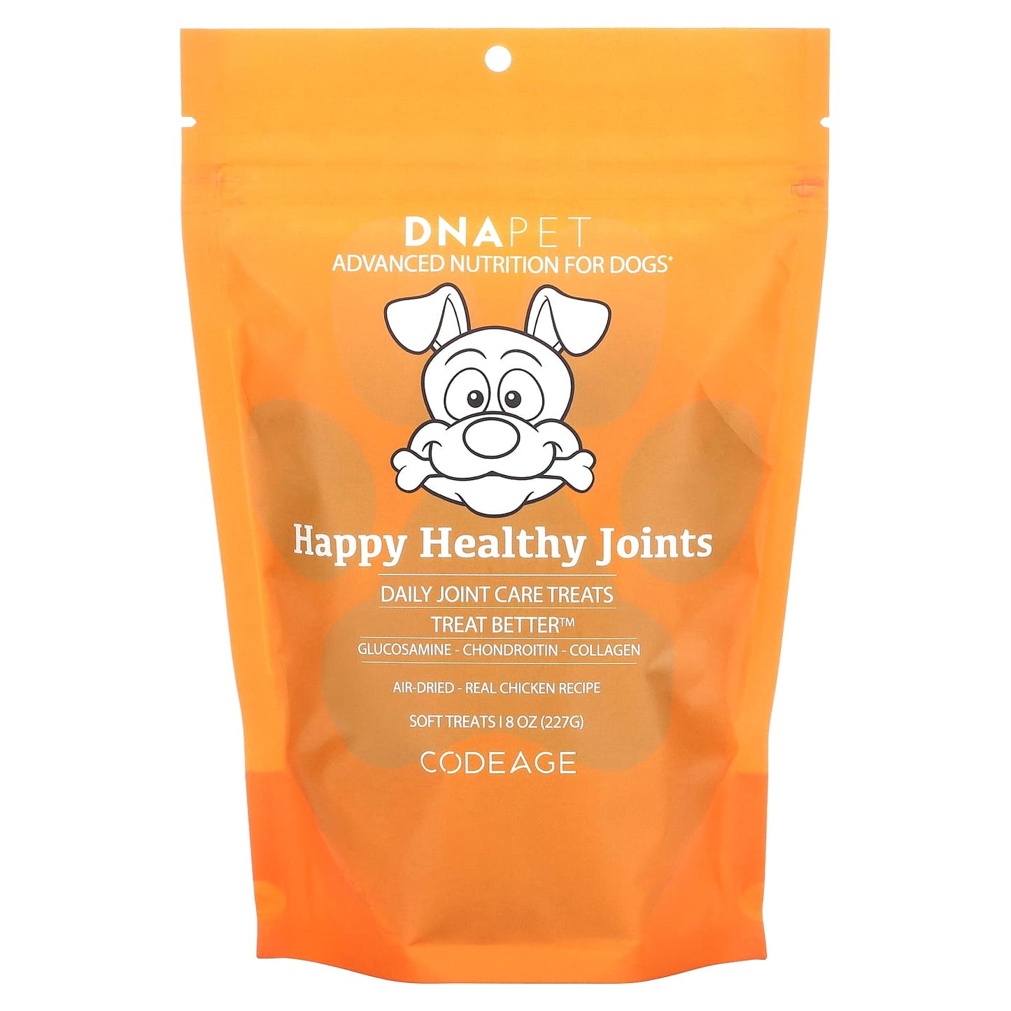 Codeage-DNA Pet-Happy Healthy Joints Soft Treats-Real Chicken Recipe -8 oz (227 g)