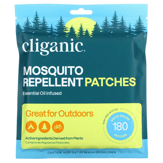 Cliganic-Mosquito Repellent Patches-Essential Oil Infused-180 Patches