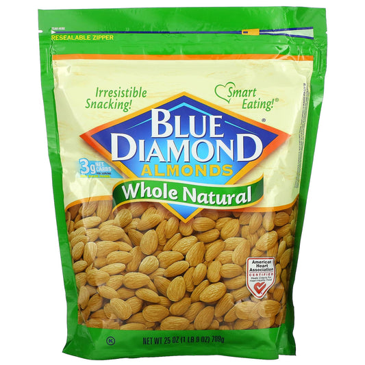 Blue Diamond-Almonds-Whole Natural-25 oz (709 g)