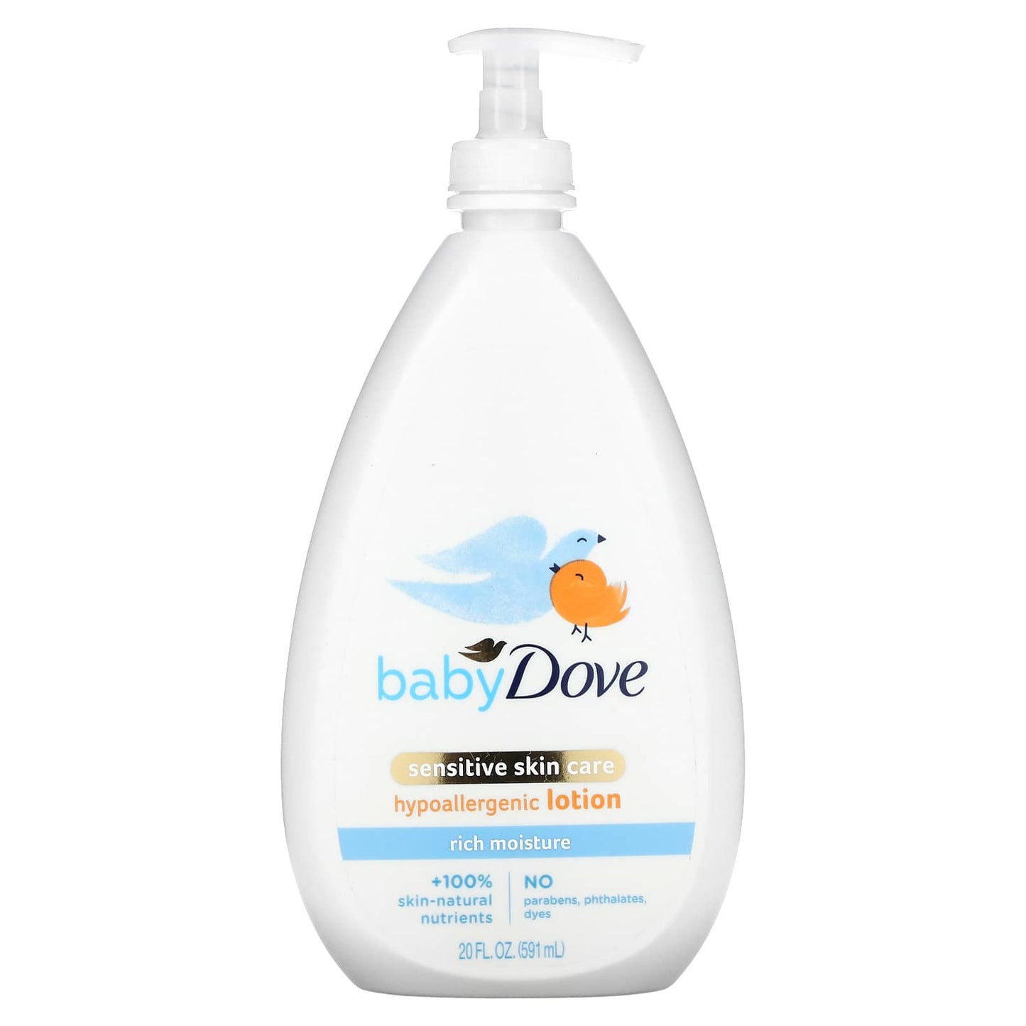 Dove-Baby-Sensitive Skin Care-Hypoallergenic Lotion-Rich Moisture-20 fl oz (591 ml)