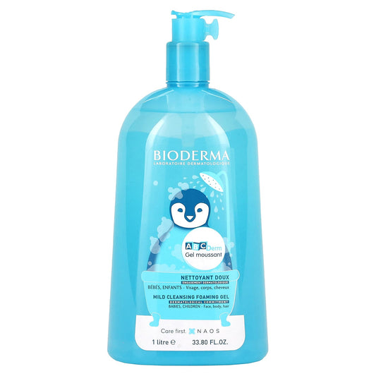 Bioderma-ABCDerm-Mild Cleansing Foaming Gel-33.8 fl oz (1 l )