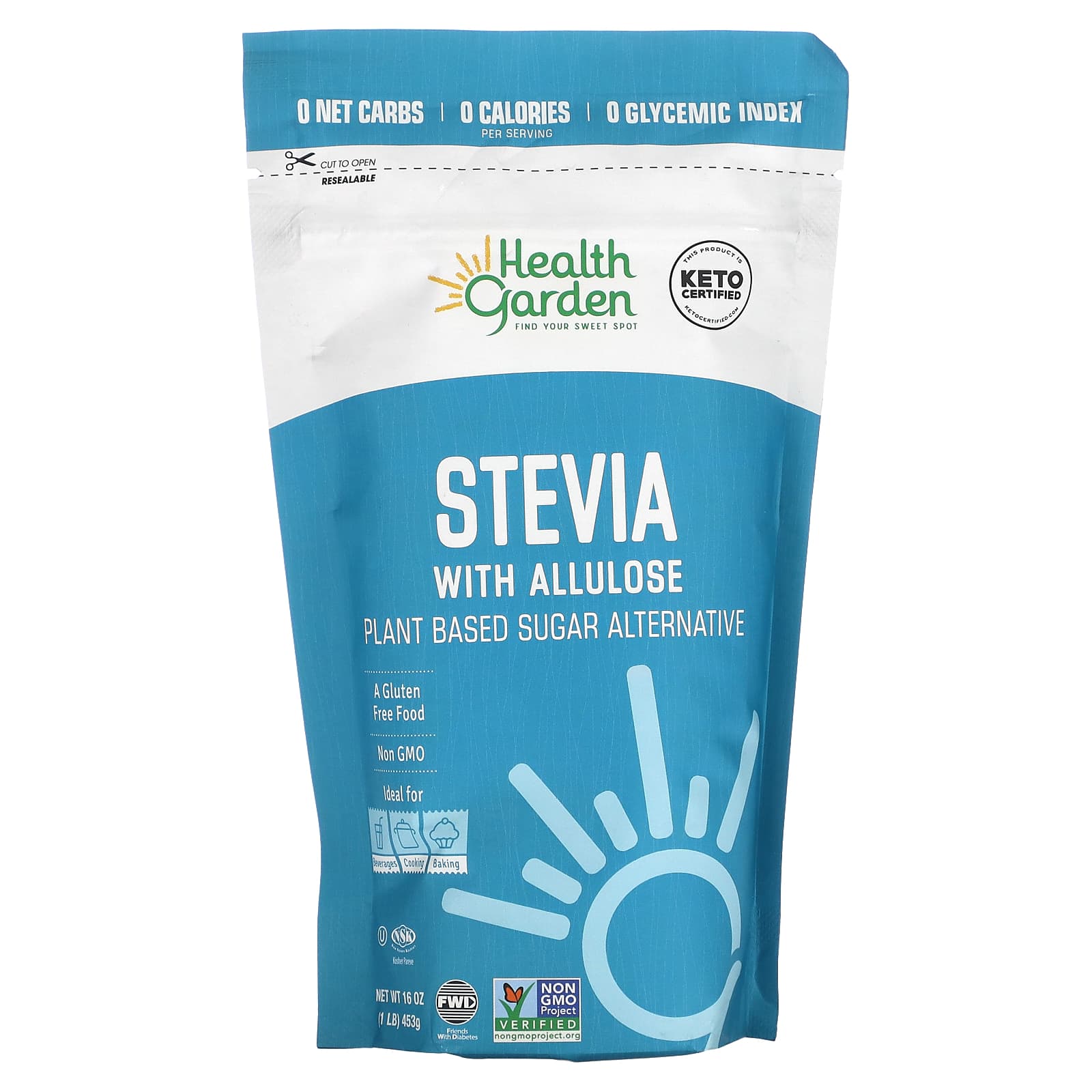 Health Garden-Stevia with Allulose -1 lb (453 g)