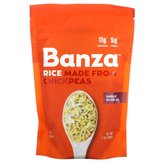 Banza-Rice Made From Chickpeas-Garlic Olive Oil-7 oz (198 g)