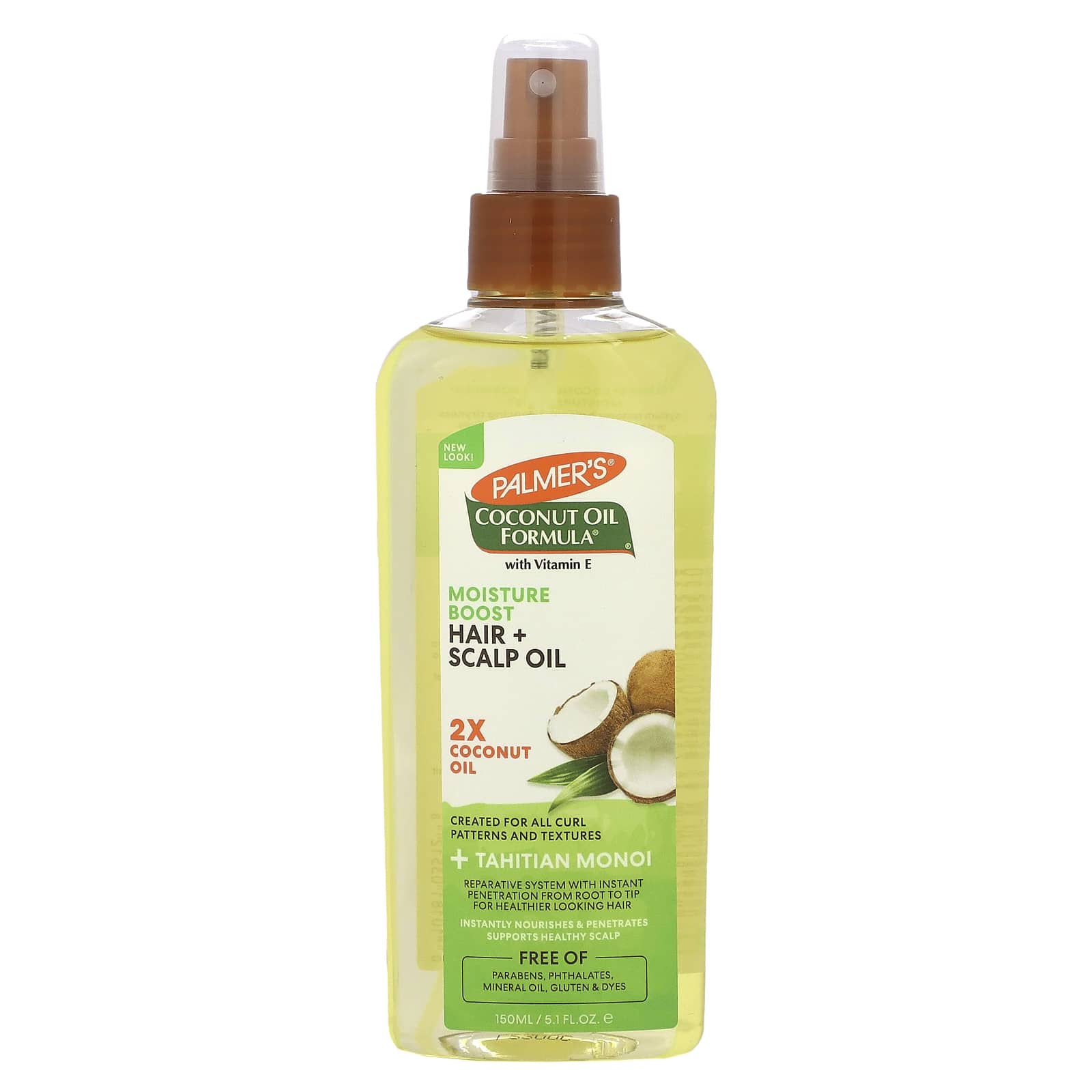 Palmer's-Coconut Oil Formula With Vitamin E-Moisture Boost-Hair + Scalp Oil-5.1 fl oz (150 ml)