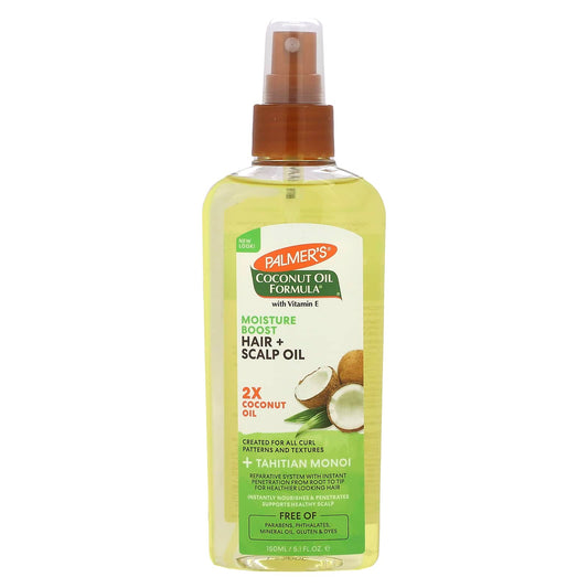 Palmer's-Coconut Oil Formula With Vitamin E-Moisture Boost-Hair + Scalp Oil-5.1 fl oz (150 ml)