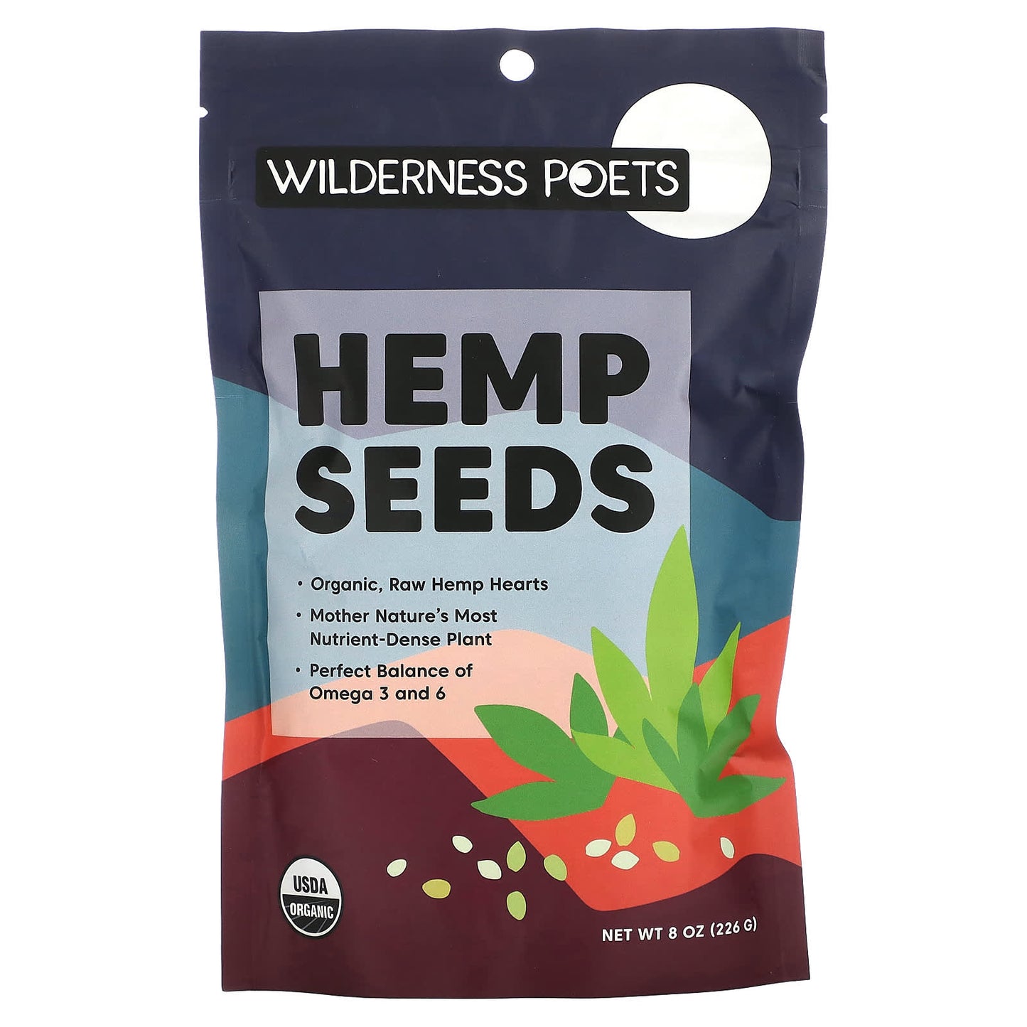 Wilderness Poets-Organic Hemp Seeds-8 oz (226 g)