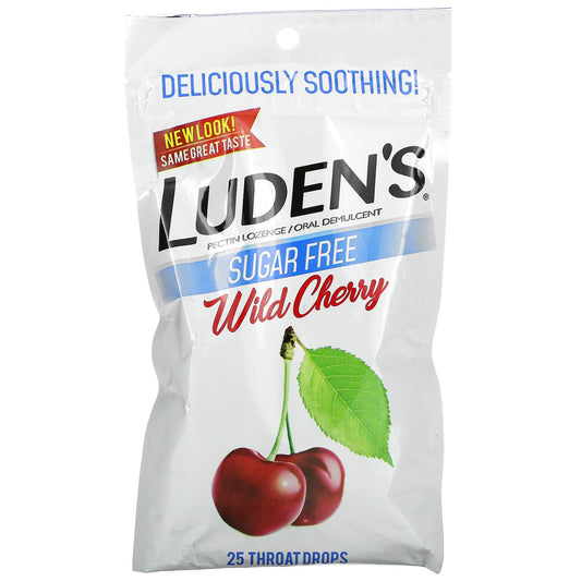 Luden's-Pectin Lozenge/Oral Demulcent-Sugar-Free-Wild Cherry-25 Throat Drops