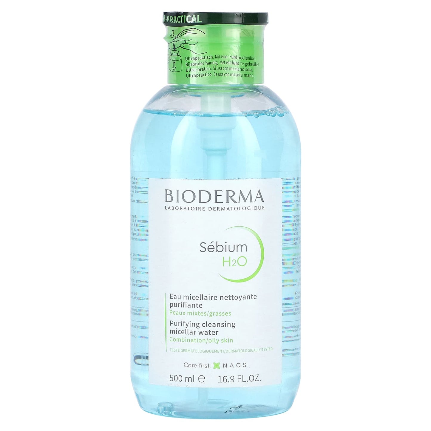 Bioderma-Sebium H2O-Micellar Water-Combination/Oily Skin-16.9 fl oz (500 ml)