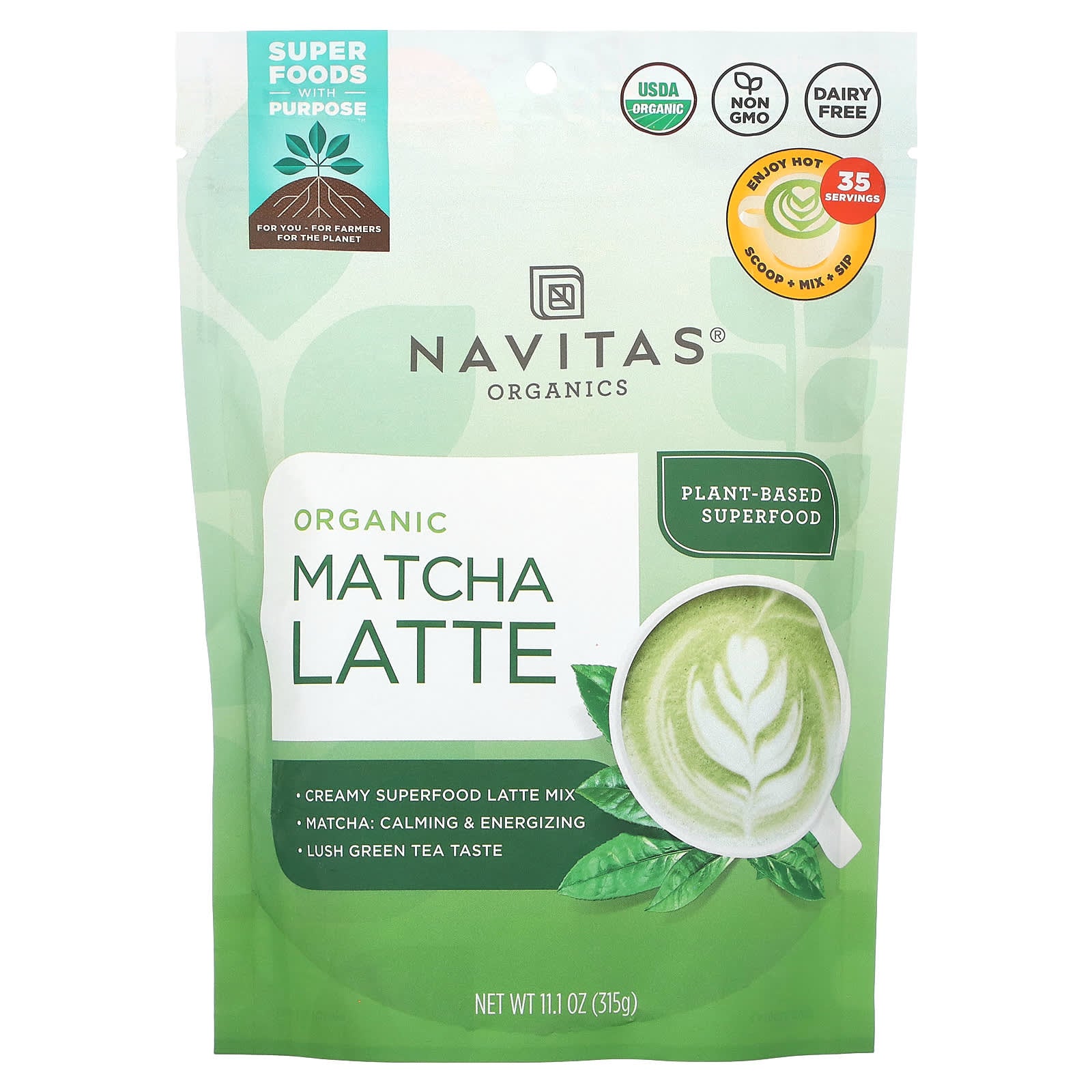 Navitas Organics-Organic Matcha Latte-11.1 oz (315 g)