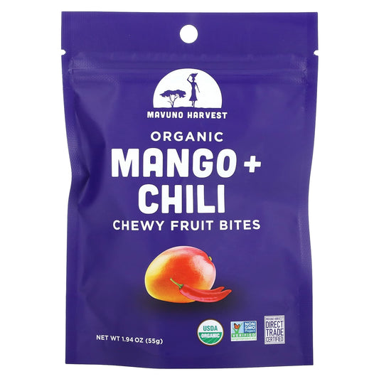 Mavuno Harvest-Organic Chewy Fruit Bites-Mango + Chili-1.94 oz (55 g)