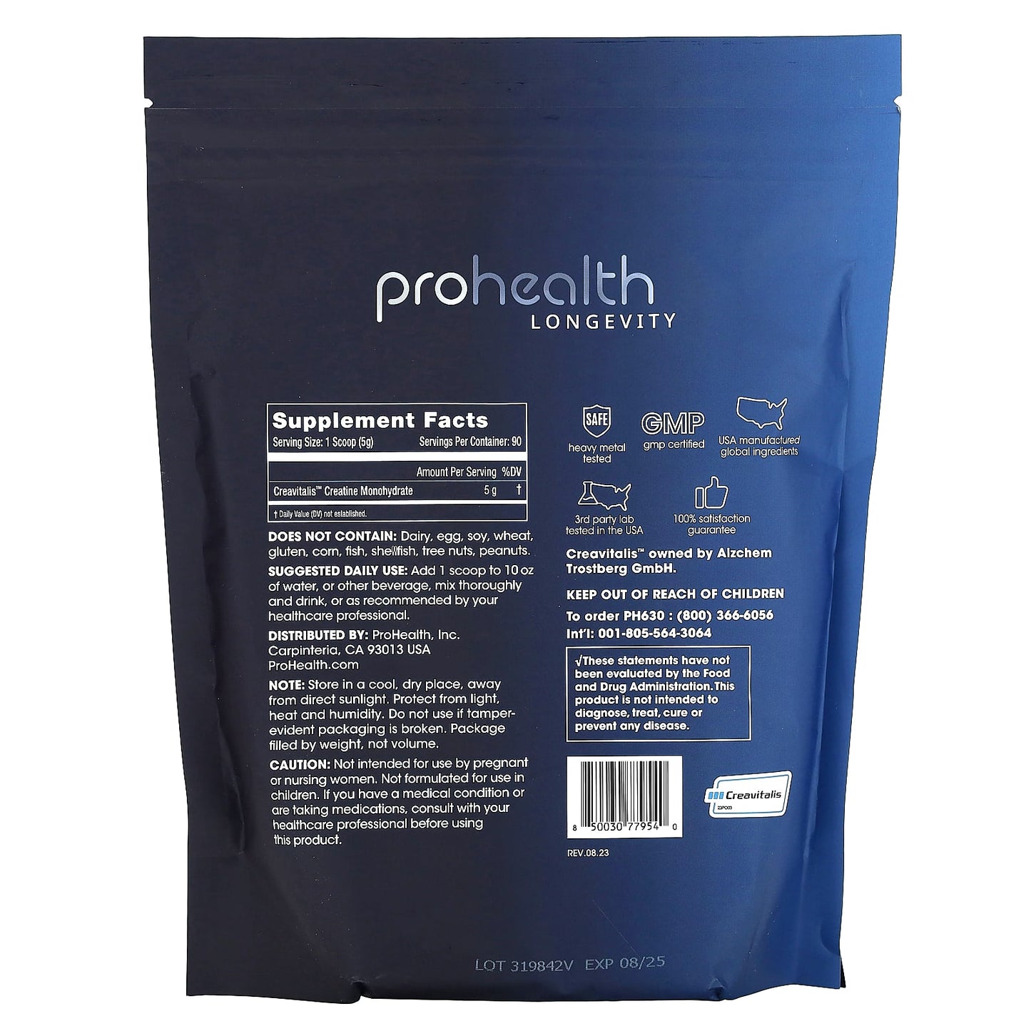 ProHealth Longevity, Longevity Creatine, 450 g