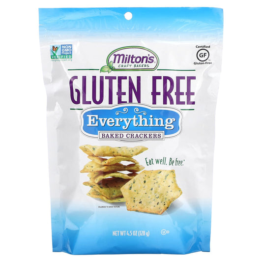 Milton's Craft Bakers-Gluten Free Baked Crackers-Everything-4.5 oz (128 g)