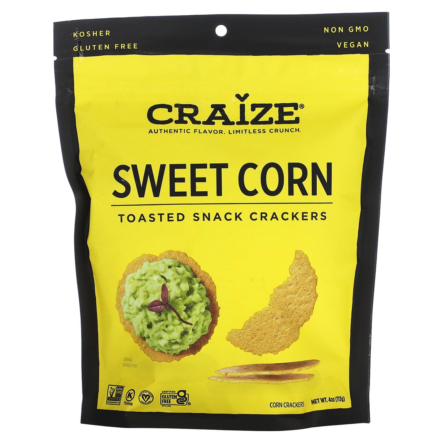 Craize-Toasted Snack Crackers-Sweet Corn-4 oz (113 g)