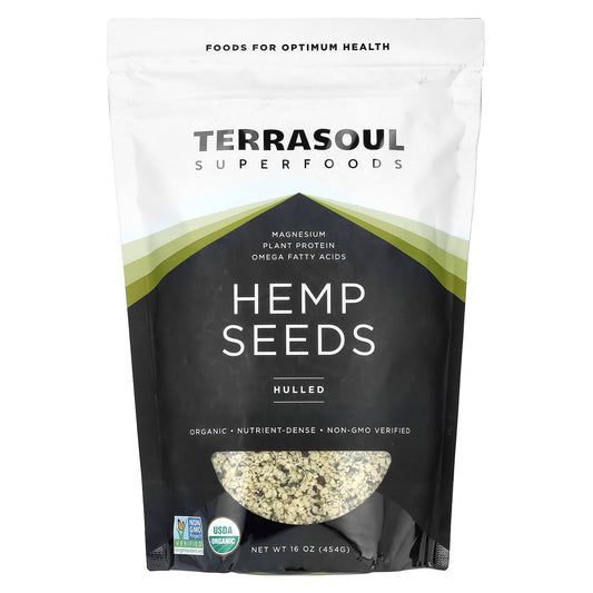 Terrasoul Superfoods-Hemp Seeds-Hulled-16 oz (454 g)