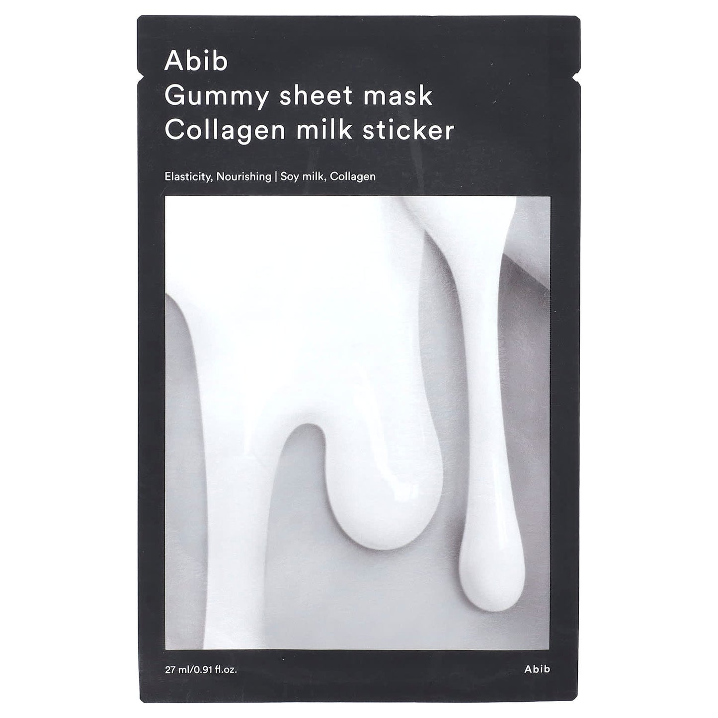 Abib-Gummy Beauty Sheet Mask-Collagen Milk Sticker-1 Sheet-0.91 fl oz (27 ml)