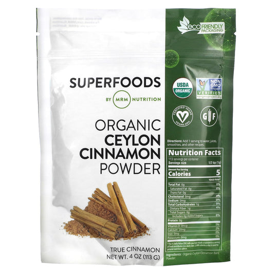 MRM Nutrition-Organic Ceylon Cinnamon Powder-4  oz (113 g)