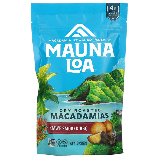 Mauna Loa-Dry Roasted Macadamias-Kiawe Smoked BBQ-8 oz (226 g)