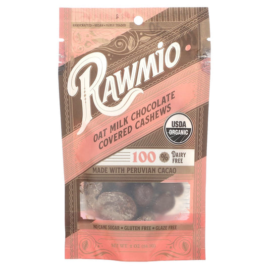 Rawmio-Oat Milk Chocolate Covered Cashews-2 oz (56.7 g)