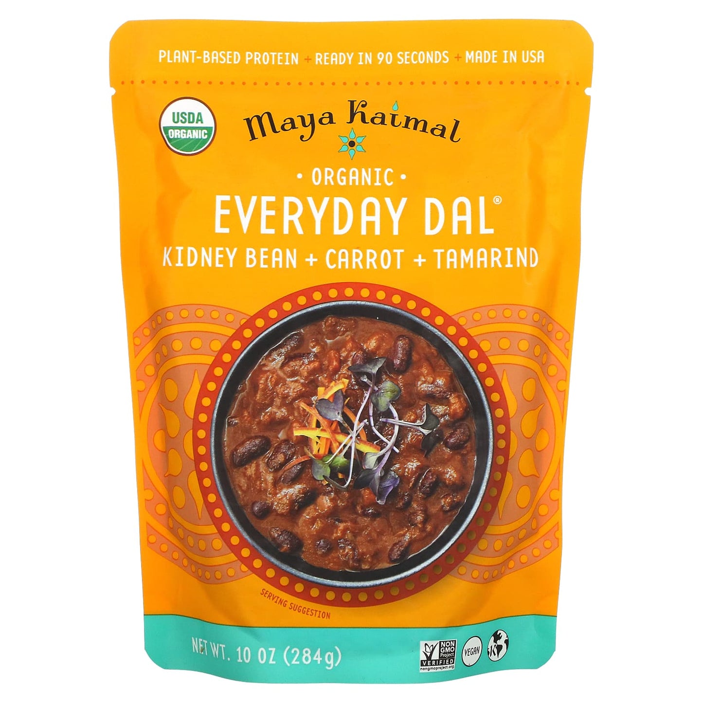 Maya Kaimal-Organic-Everyday Dal-Kidney Beans-Carrots-Tamarind-10 oz (284 g)