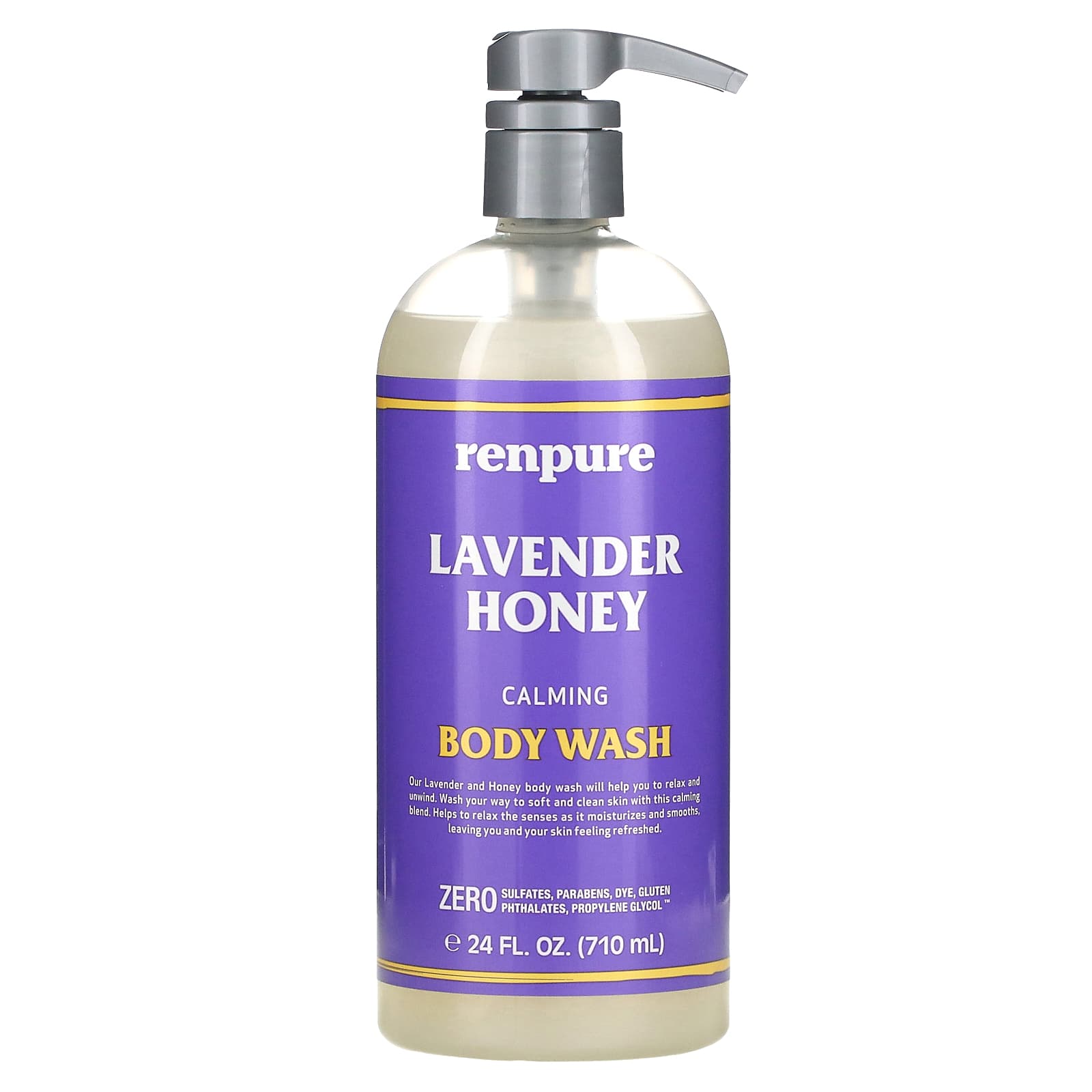 Renpure-Calming Body Wash-Lavender Honey-24 fl oz (710 ml)