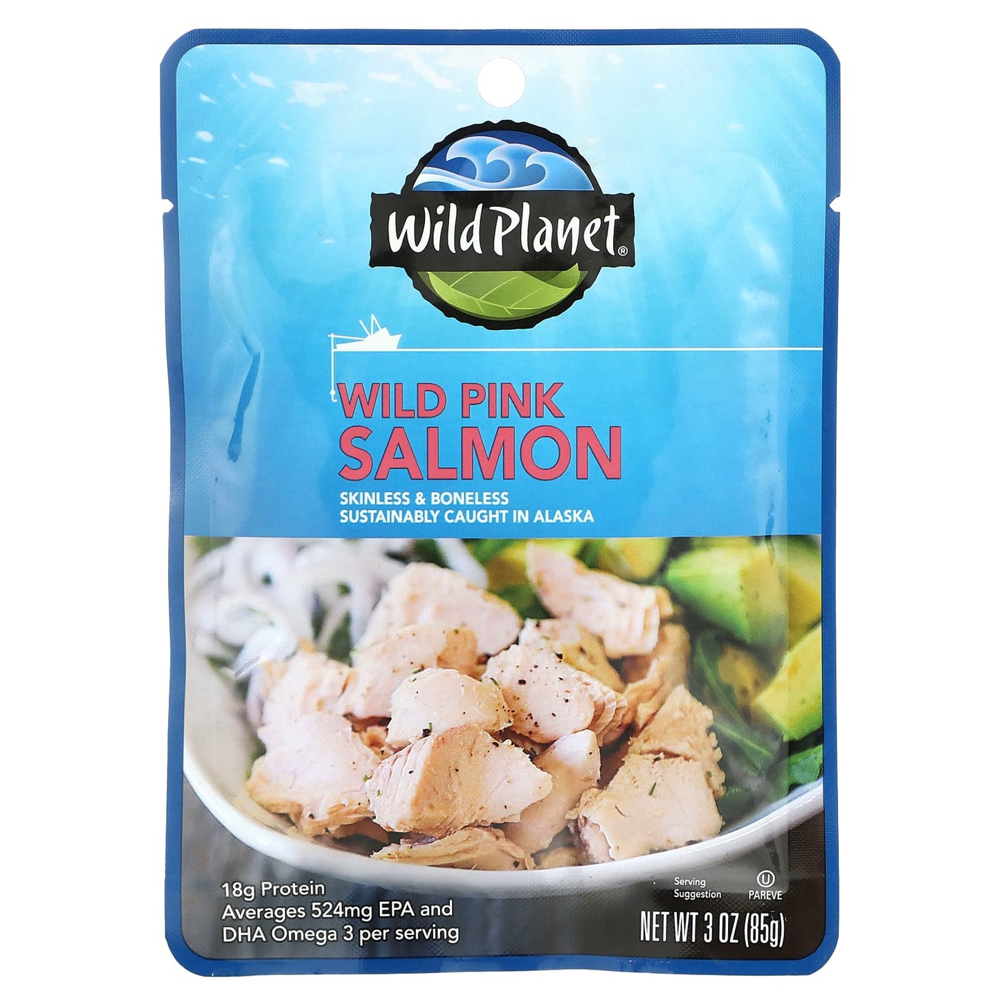 Wild Planet-Wild Pink Salmon-Skinless & Boneless-3 oz (85 g)