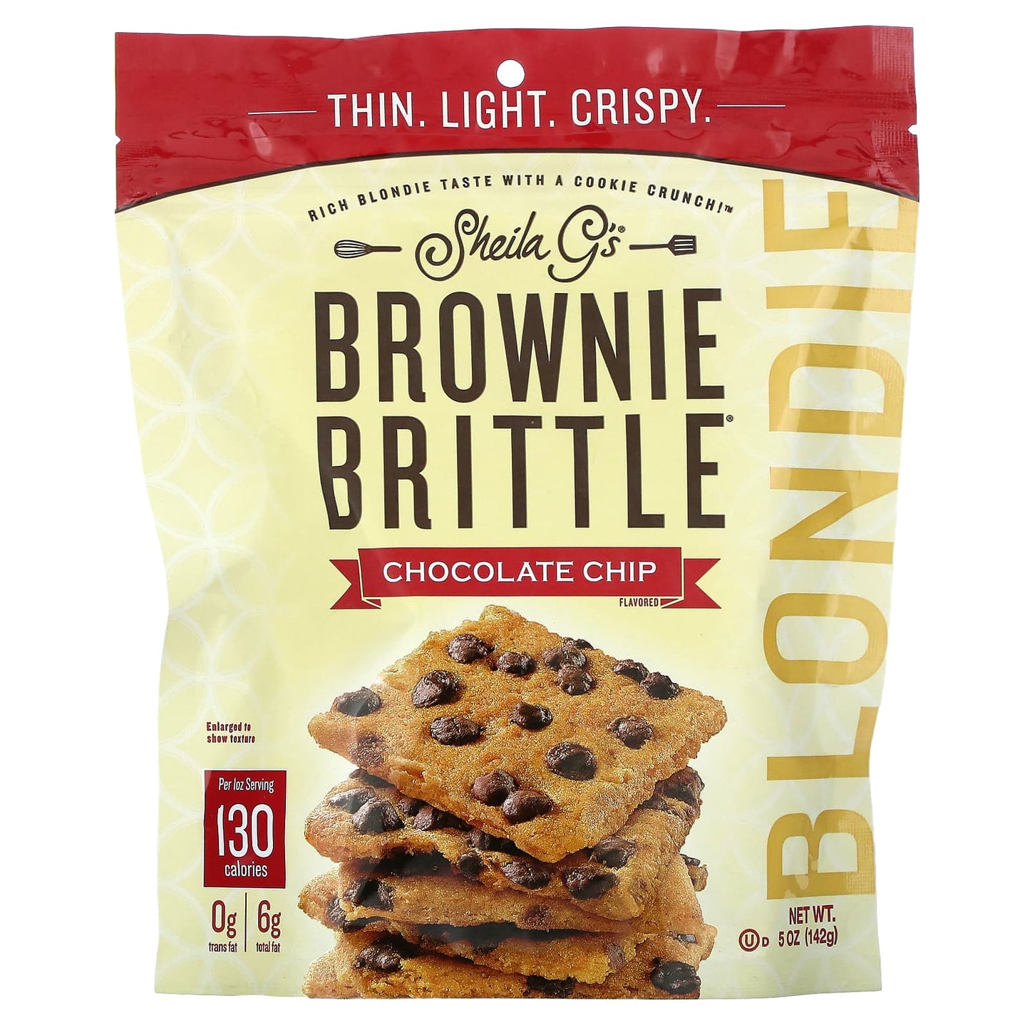 Sheila G's-Brownie Brittle-Chocolate Chip Blondie-5 oz (142 g)