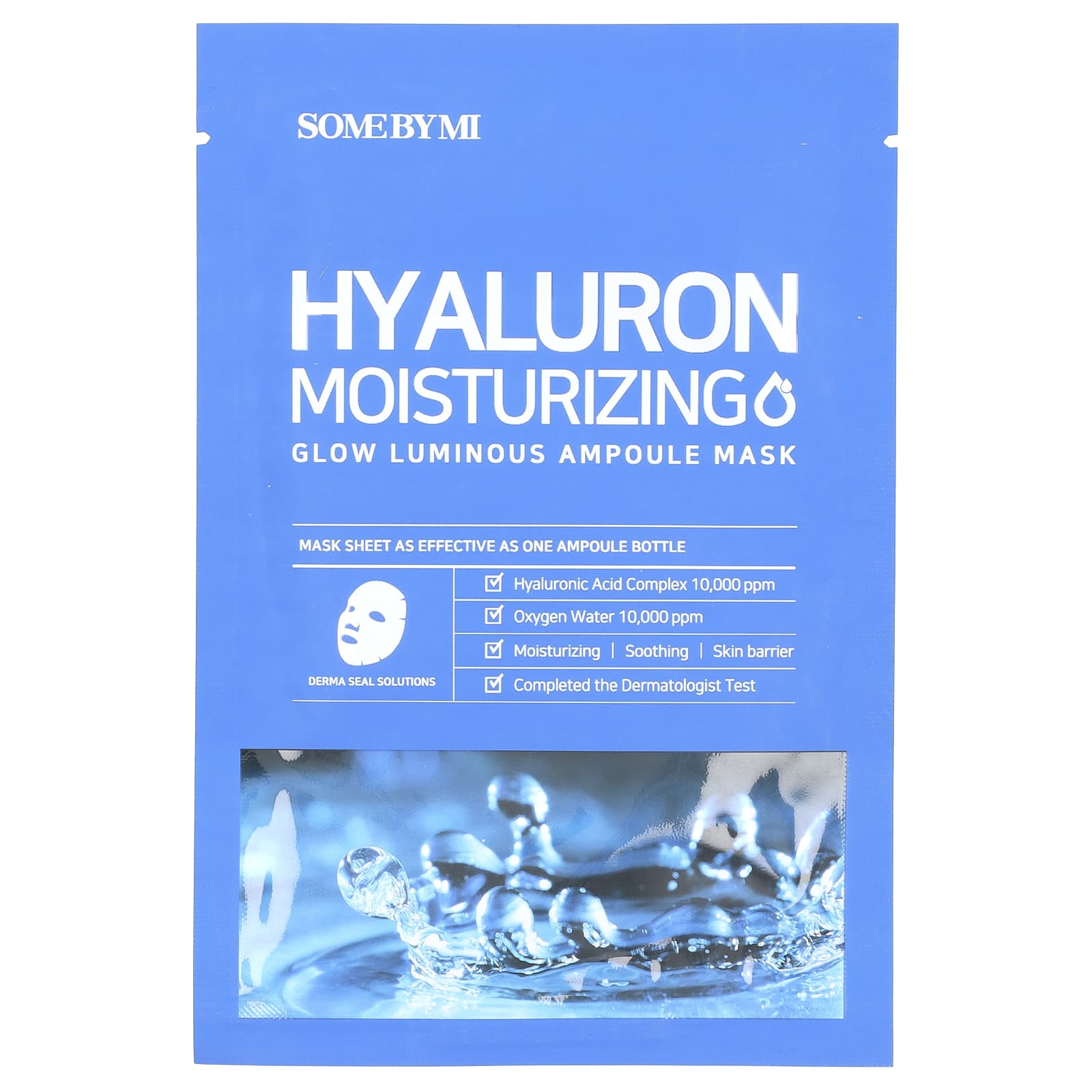 SOME BY MI-Hyaluron Moisturizing-Glow Luminous Ampoule Beauty Mask -1 Sheet Mask-0.88 oz (25 g)