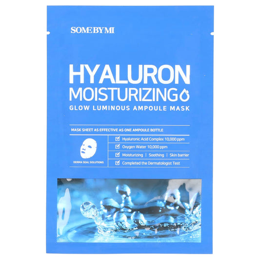 SOME BY MI-Hyaluron Moisturizing-Glow Luminous Ampoule Beauty Mask -1 Sheet Mask-0.88 oz (25 g)