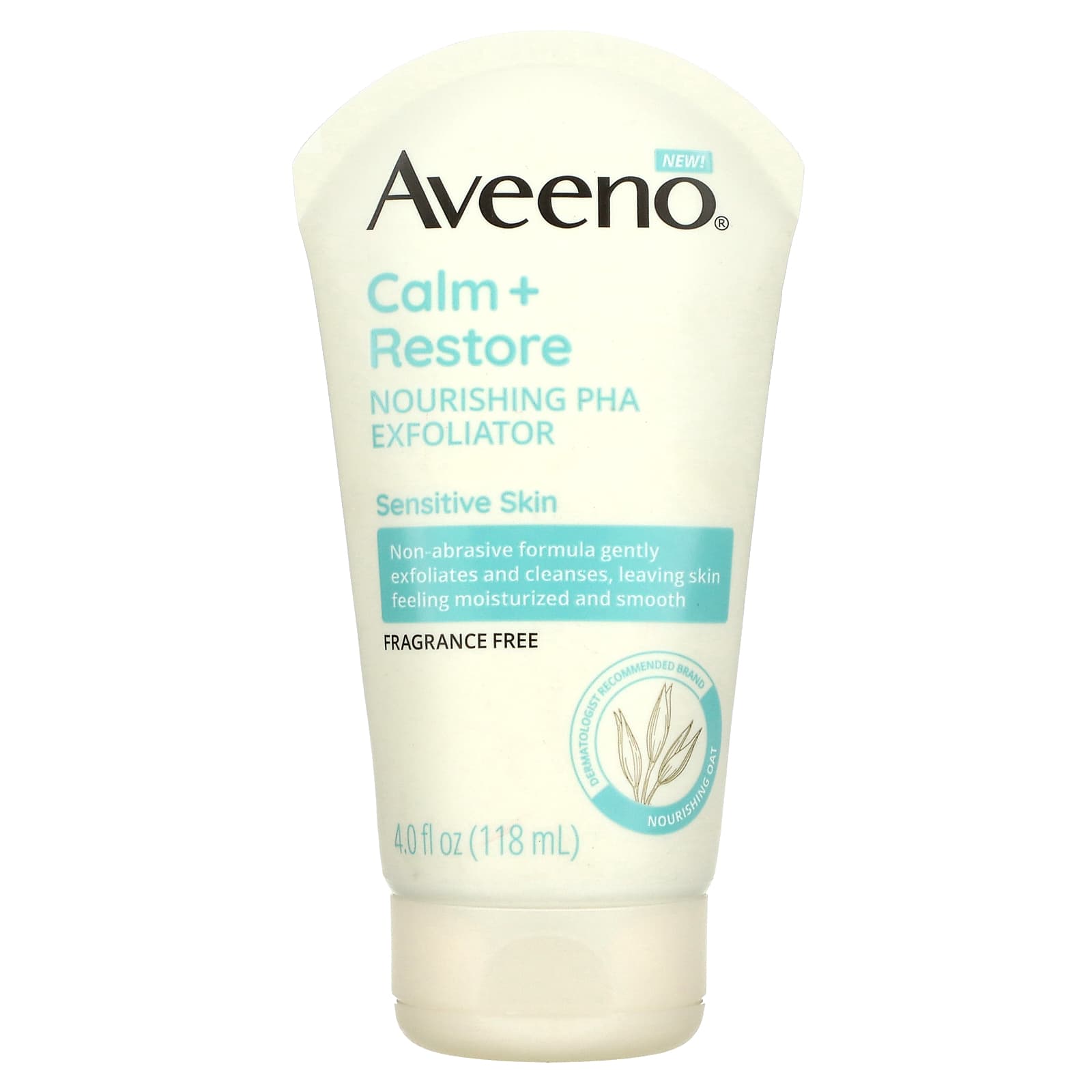 Aveeno-Calm + Restore-Nourishing PHA Exfoliator-Fragrance Free-4 fl oz (118 ml)