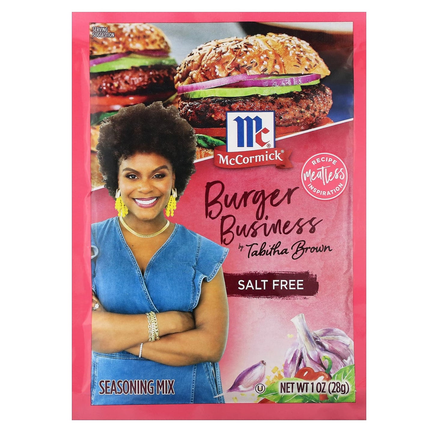 McCormick-Burger Business by Tabitha Brown-Salt Free-1 oz (28 g)